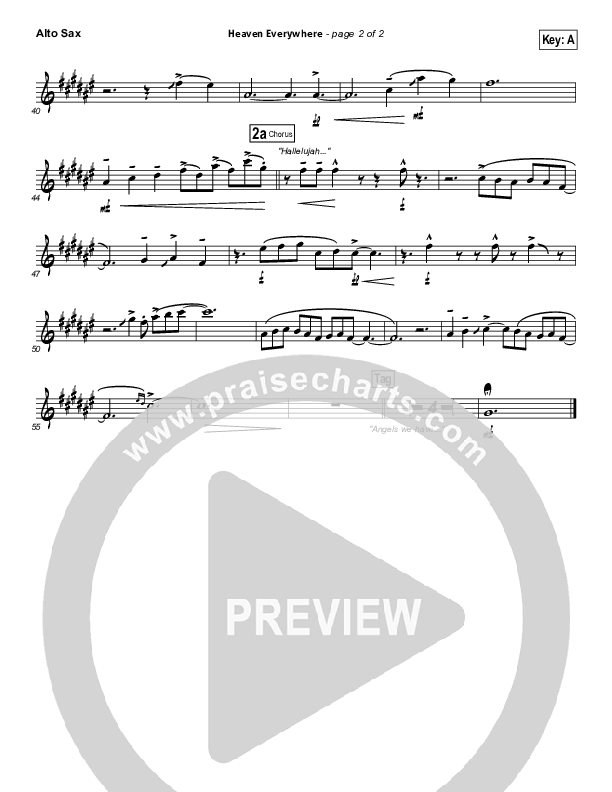 Heaven Everywhere Alto Sax (Francesca Battistelli)