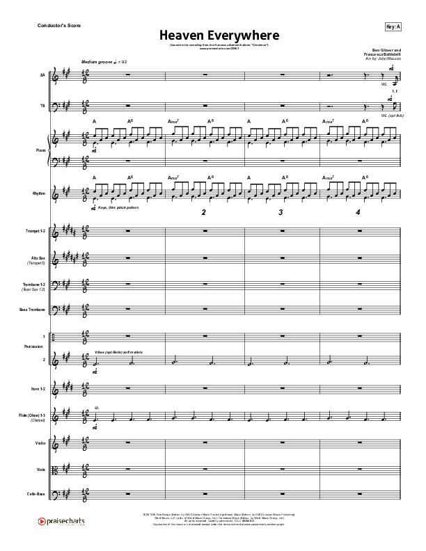 Heaven Everywhere Conductor's Score (Francesca Battistelli)