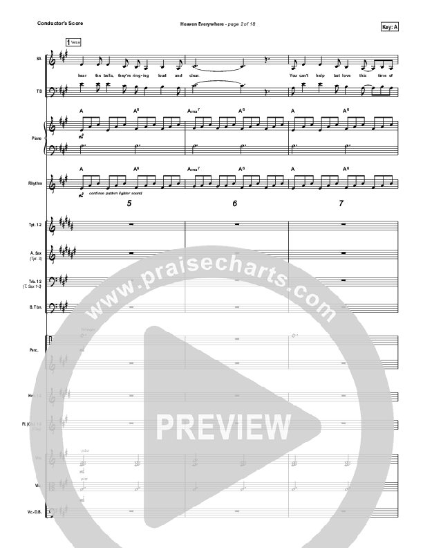 Heaven Everywhere Conductor's Score (Francesca Battistelli)