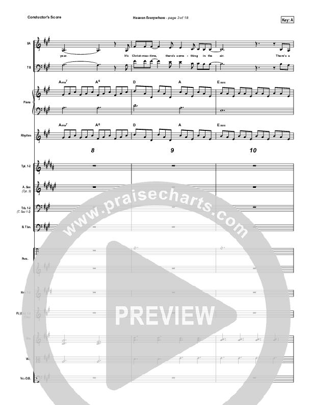 Heaven Everywhere Conductor's Score (Francesca Battistelli)