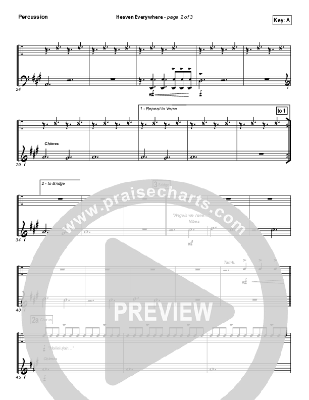 Heaven Everywhere Percussion (Francesca Battistelli)