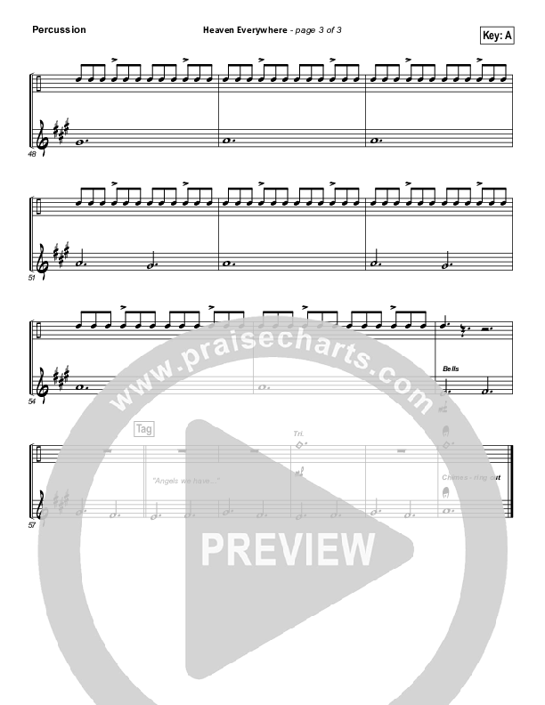 Heaven Everywhere Percussion (Francesca Battistelli)