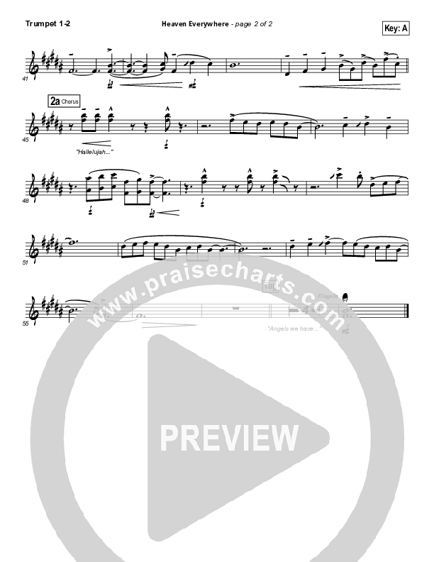 Heaven Everywhere Trumpet 1,2 (Francesca Battistelli)