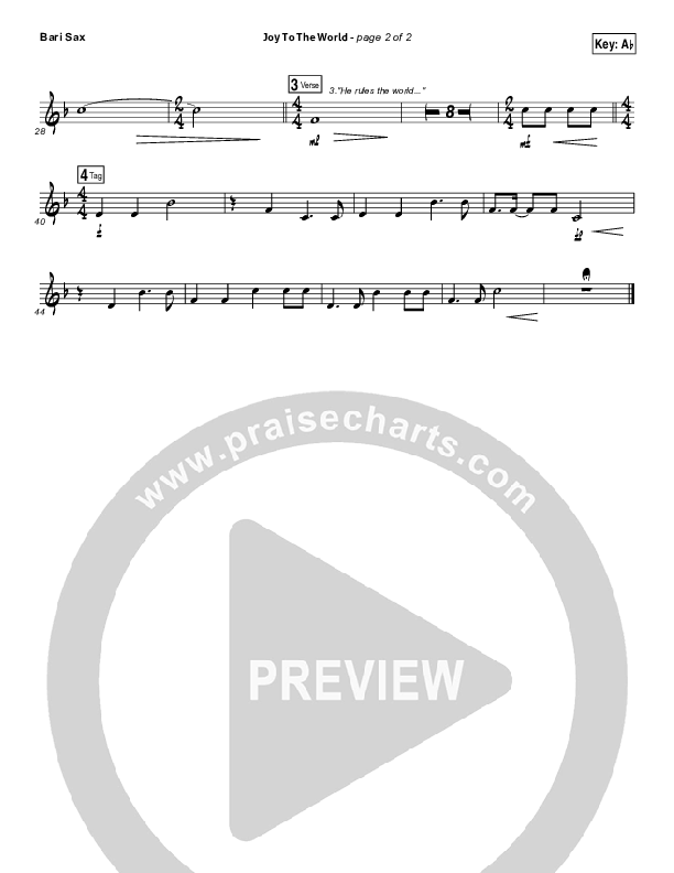 Joy To The World Bari Sax (Francesca Battistelli)