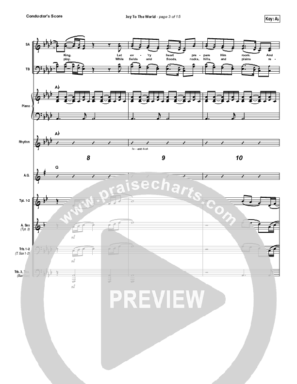 Joy To The World Conductor's Score (Francesca Battistelli)