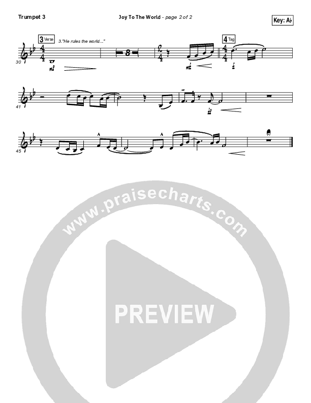 Joy To The World Trumpet 3 (Francesca Battistelli)