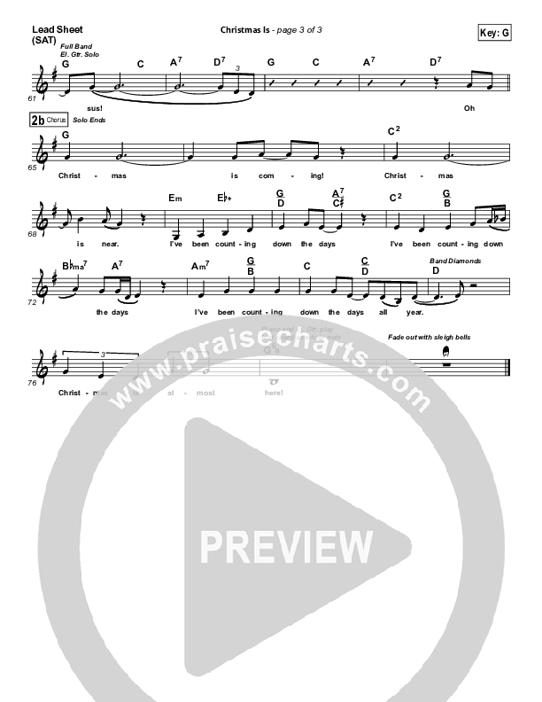 Christmas Is Lead (SAT) (Francesca Battistelli)