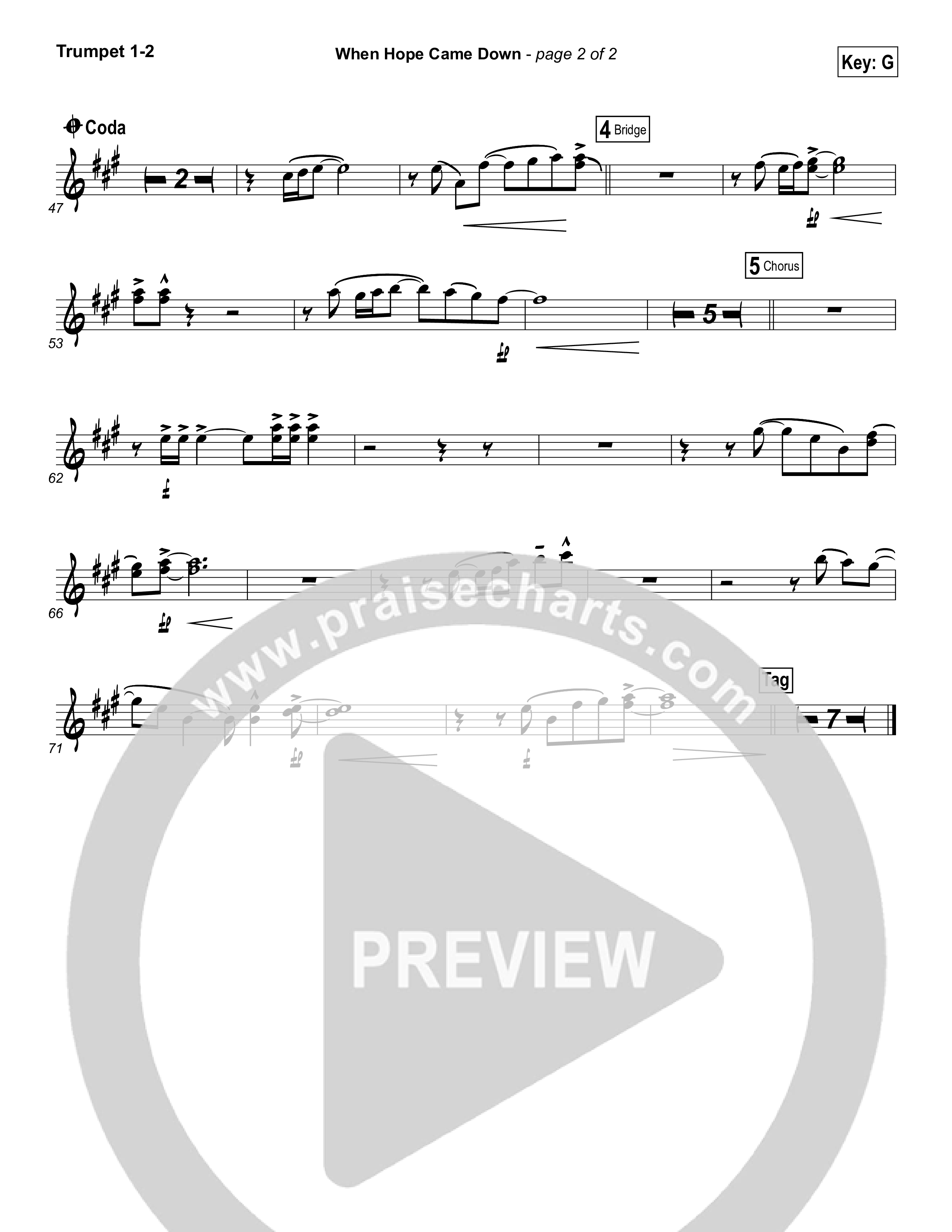 When Hope Came Down Trumpet 1,2 (Kari Jobe)