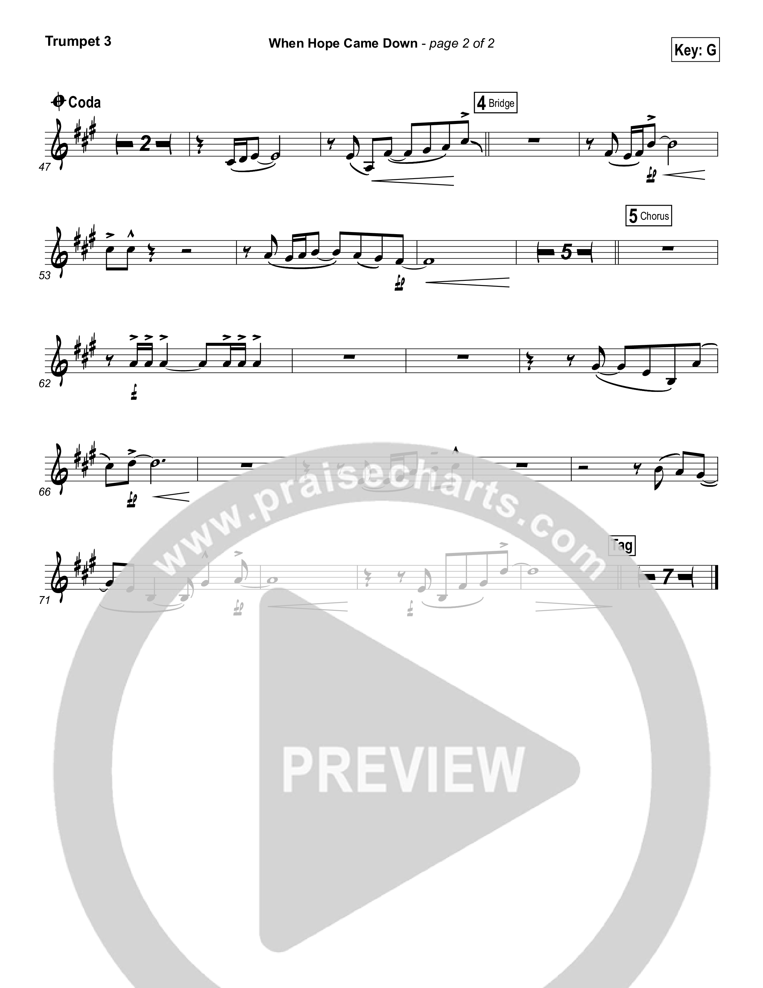 When Hope Came Down Trumpet 3 (Kari Jobe)