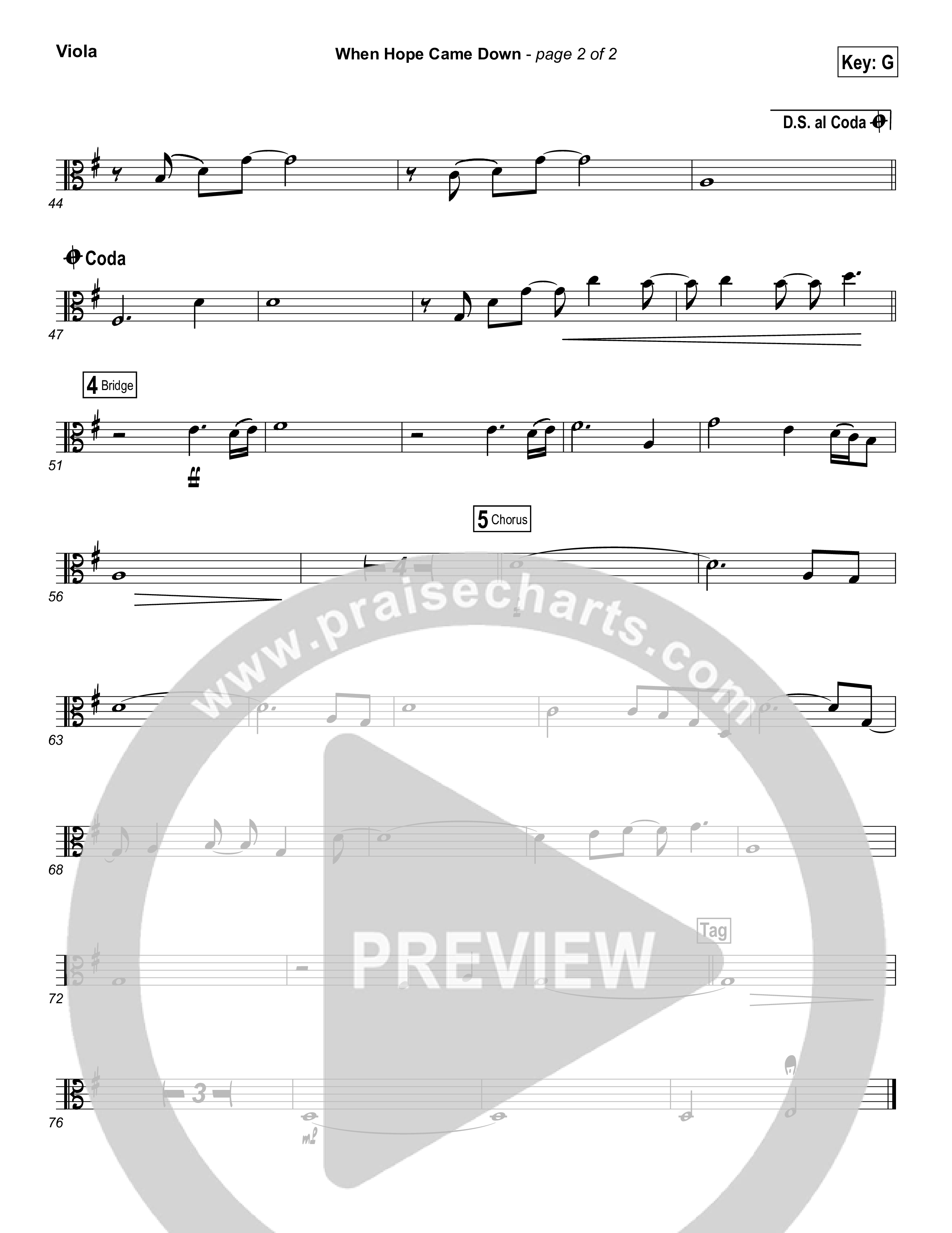 When Hope Came Down Viola (Kari Jobe)