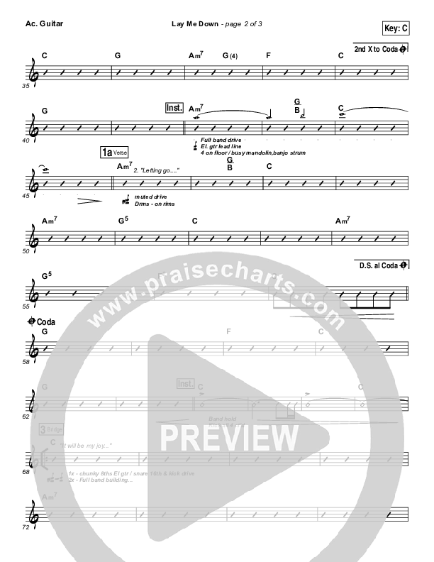 Lay Me Down Acoustic Guitar (Chris Tomlin)