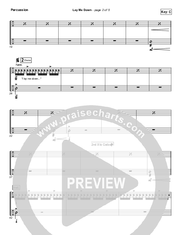 Lay Me Down Percussion (Chris Tomlin)