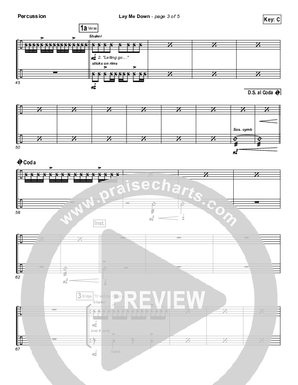 Lay Me Down Percussion (Chris Tomlin)