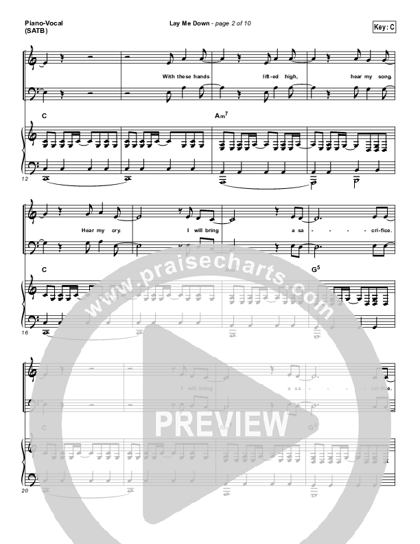 Song Of Sacrifice Chords PDF (Fike) - PraiseCharts