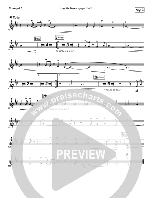Lay Me Down Trumpet 3 (Chris Tomlin)