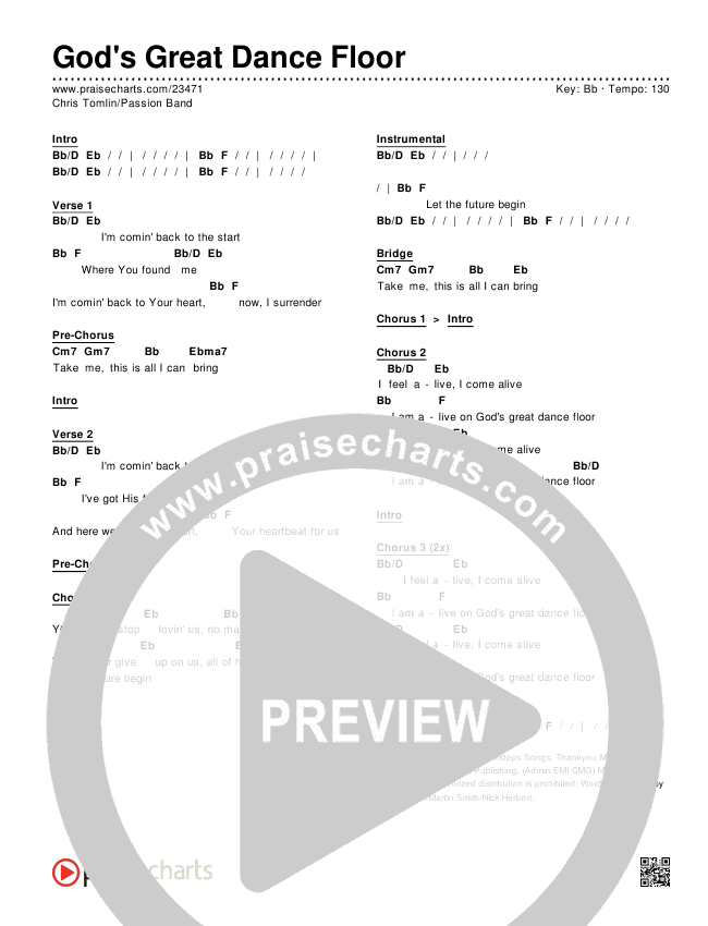 Dance Floor Chart