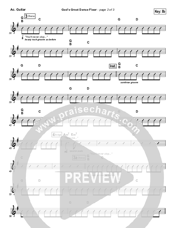 God's Great Dance Floor Acoustic Guitar (Chris Tomlin / Passion)