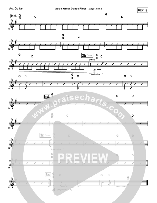 God's Great Dance Floor Acoustic Guitar (Chris Tomlin / Passion)