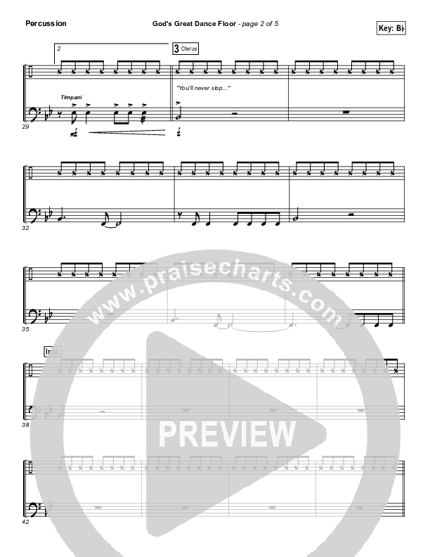 God's Great Dance Floor Percussion (Chris Tomlin / Passion)