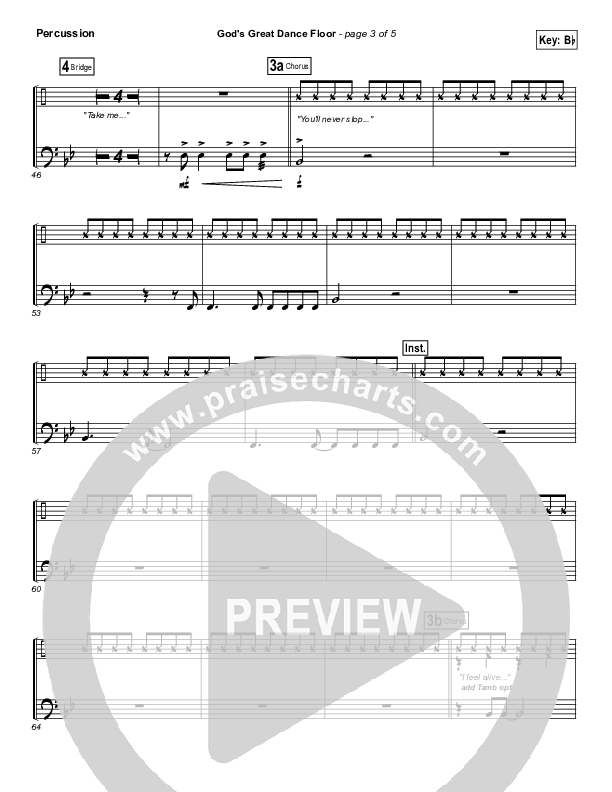 God's Great Dance Floor Percussion (Chris Tomlin / Passion)