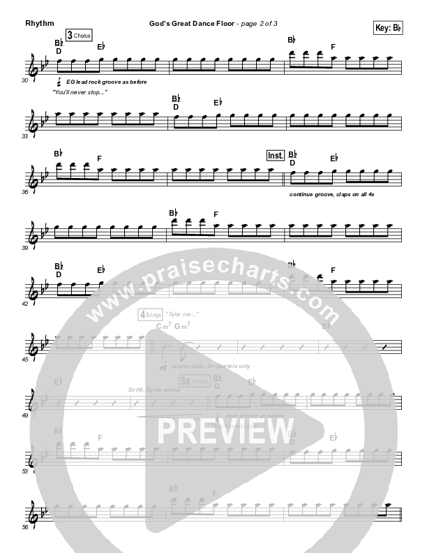 God's Great Dance Floor Rhythm Chart (Chris Tomlin / Passion)