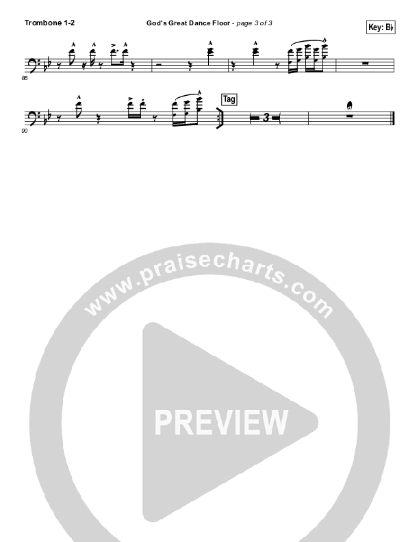 God's Great Dance Floor Trombone 1/2 (Chris Tomlin / Passion)