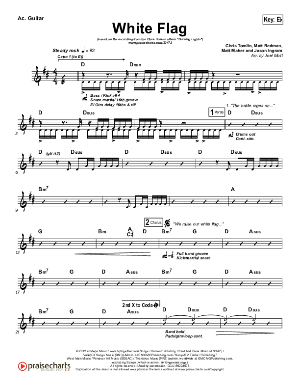 White Flag Acoustic Guitar (Chris Tomlin)