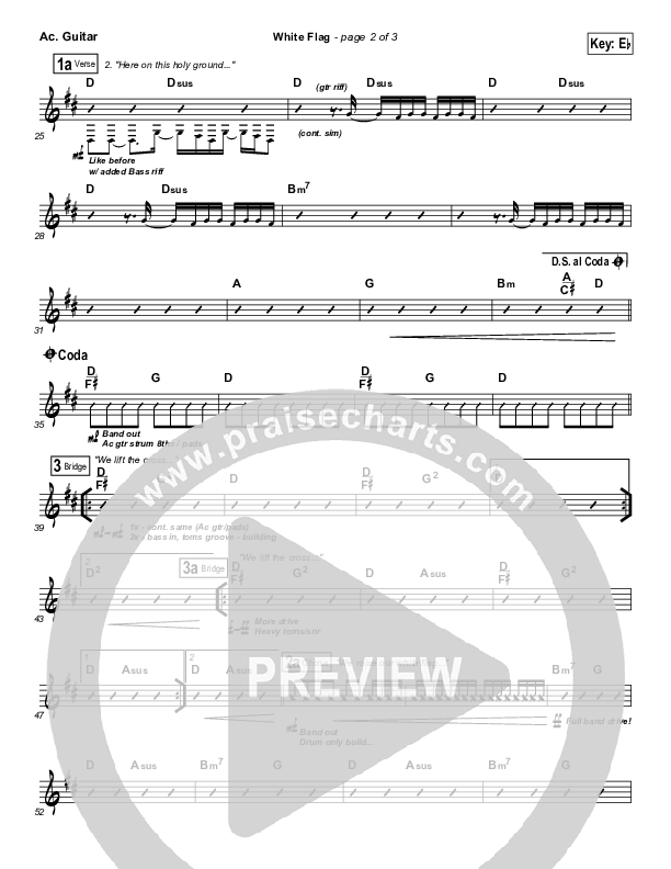 White Flag Acoustic Guitar (Chris Tomlin)