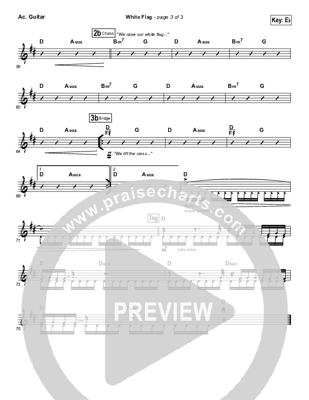 White Flag Acoustic Guitar (Chris Tomlin)