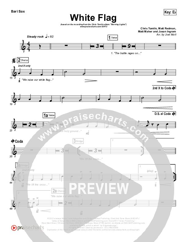 White Flag Bari Sax (Chris Tomlin)