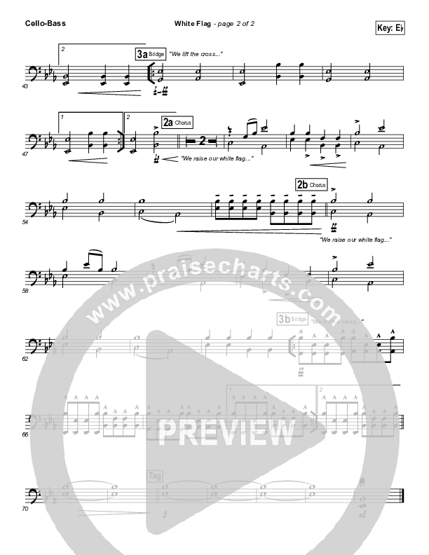White Flag Cello/Bass (Chris Tomlin)