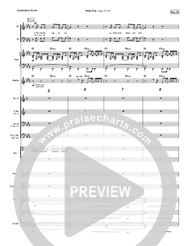 White Flag Conductor's Score (Chris Tomlin)