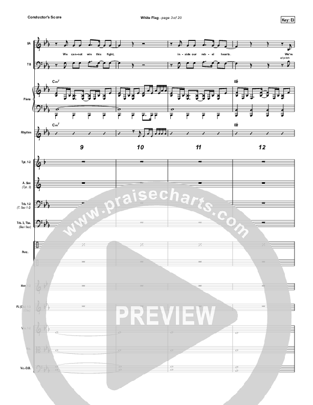 White Flag Conductor's Score (Chris Tomlin)