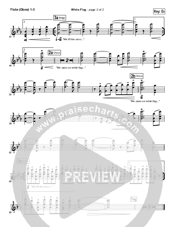 White Flag Flute/Oboe 1/2/3 (Chris Tomlin)