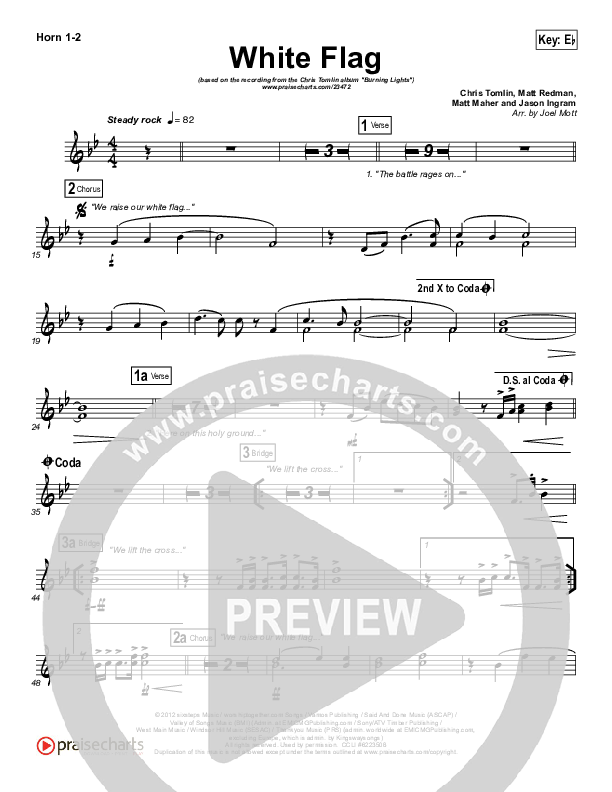 White Flag French Horn 1/2 (Chris Tomlin)