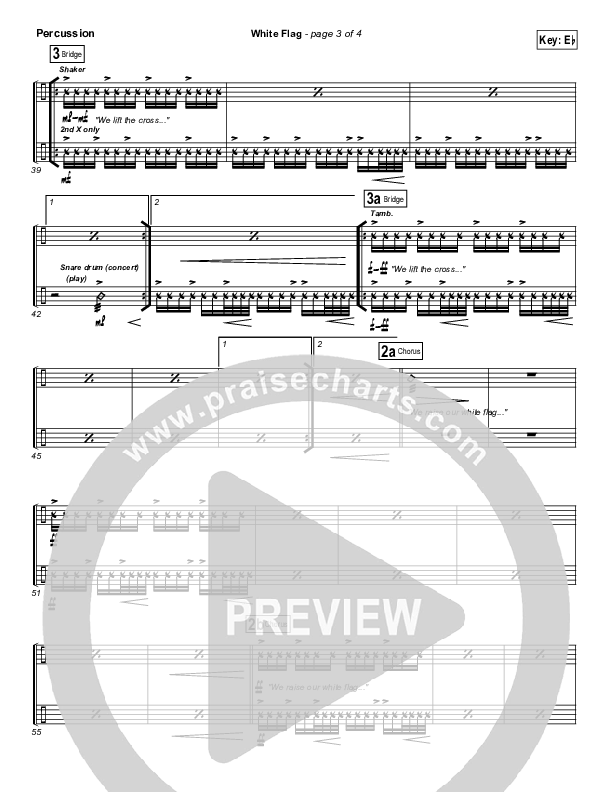 White Flag Percussion (Chris Tomlin)