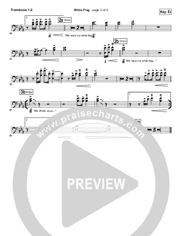 White Flag Trombone 1/2 (Chris Tomlin)