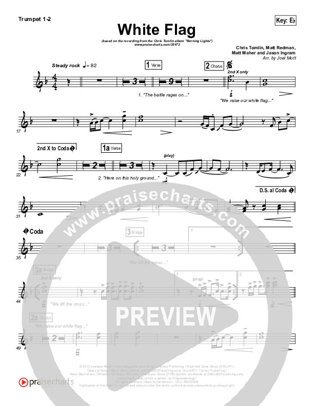 White Flag Trumpet 1,2 (Chris Tomlin)