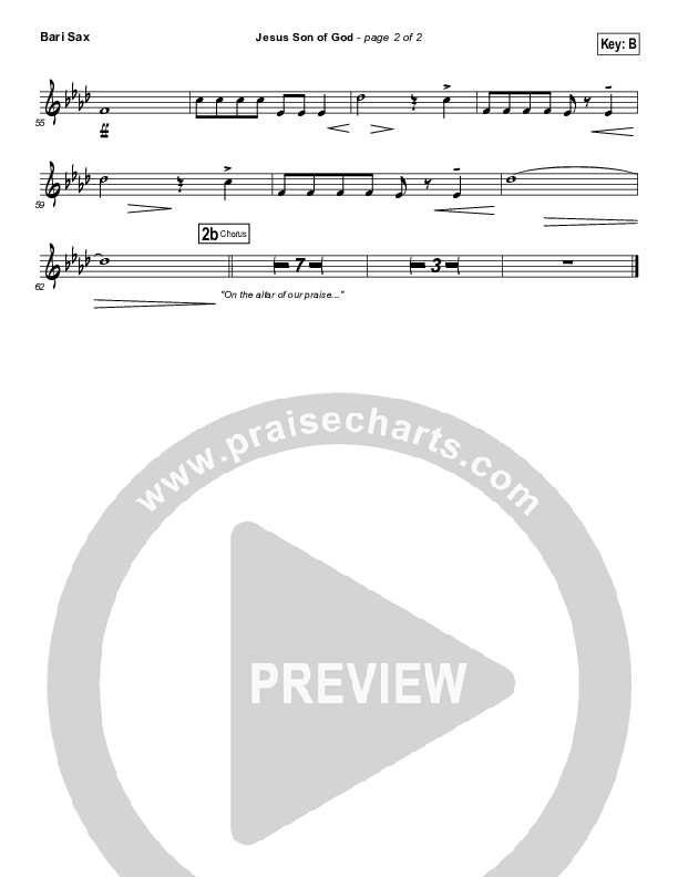 Jesus Son Of God Bari Sax (Chris Tomlin)