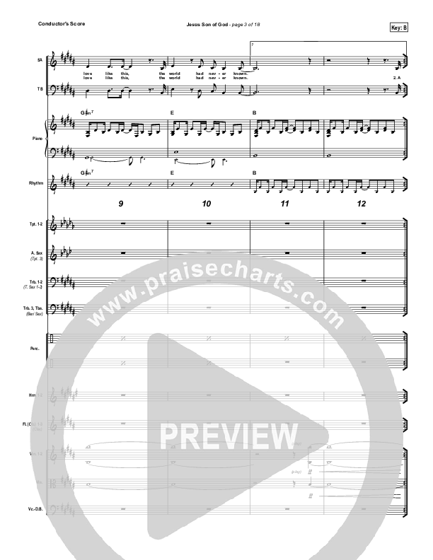 Jesus Son Of God Conductor's Score (Chris Tomlin)