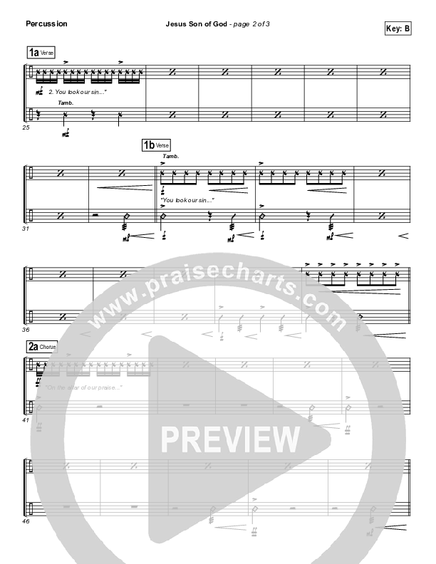 Jesus Son Of God Percussion (Chris Tomlin)