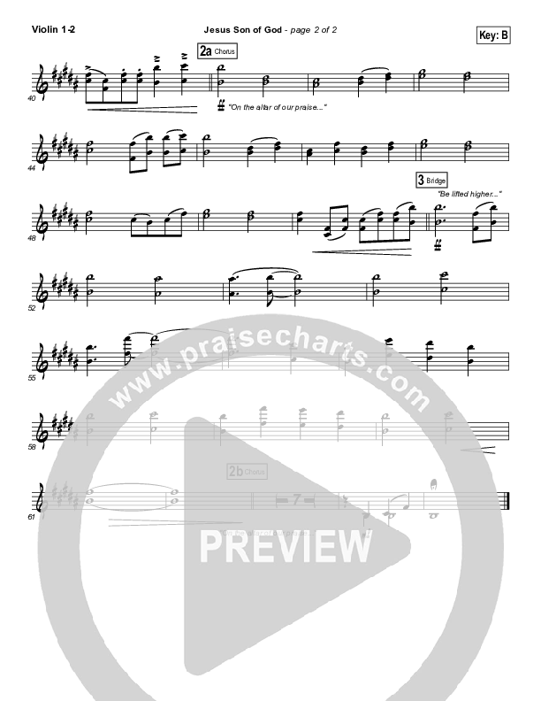 Jesus Son Of God Violin 1/2 (Chris Tomlin)