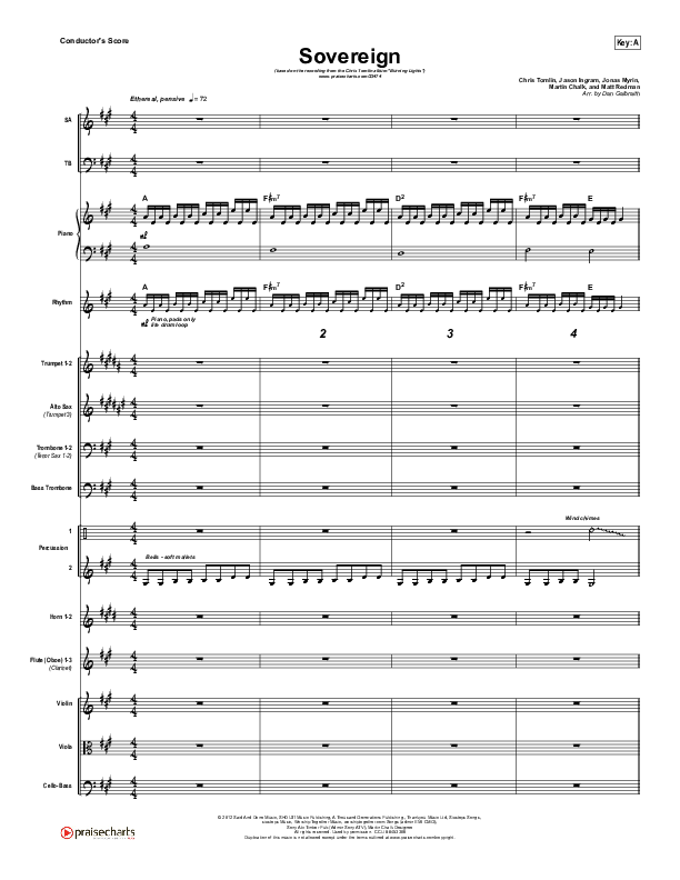 Sovereign Conductor's Score (Chris Tomlin)