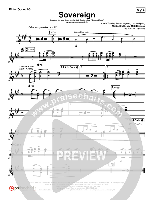 Sovereign Flute/Oboe 1/2/3 (Chris Tomlin)