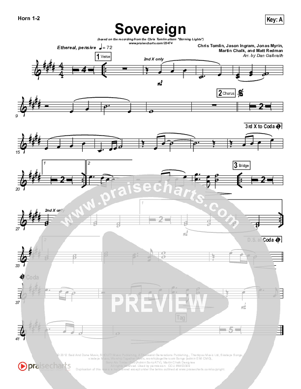 Sovereign French Horn 1/2 (Chris Tomlin)