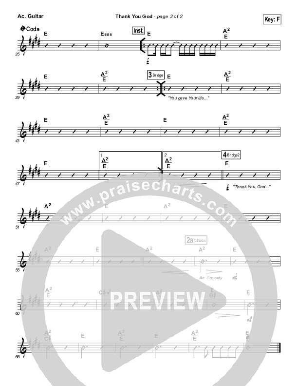 Thank You God Acoustic Guitar (Chris Tomlin)