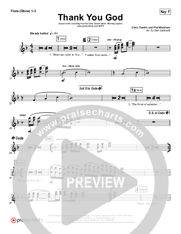 Thank You God Wind Pack (Chris Tomlin)