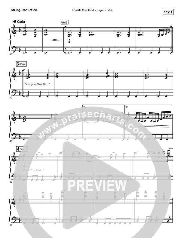 Thank You God String Pack (Chris Tomlin)