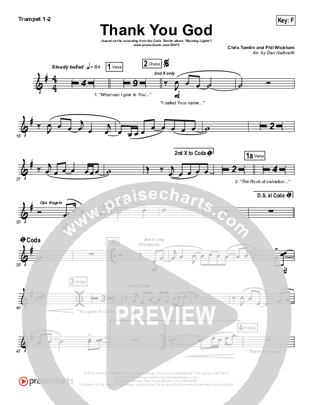 Thank You God Brass Pack (Chris Tomlin)