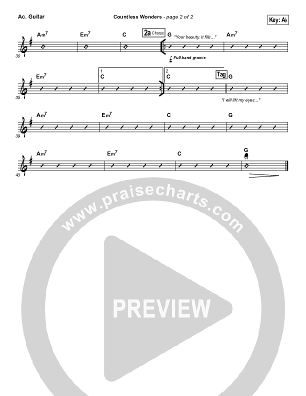 Countless Wonders Acoustic Guitar (Chris Tomlin)